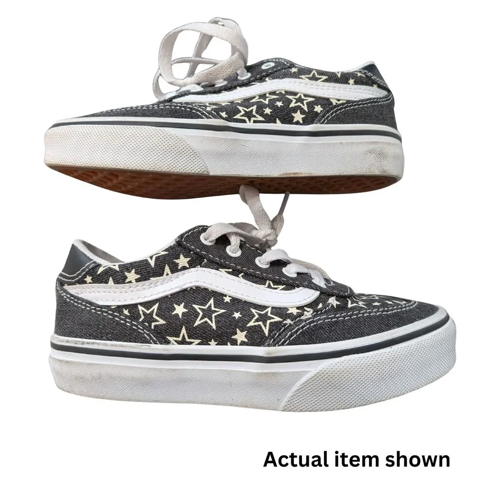⭐ Vans Old Skool Stars Denim Sneakers Kids Size 13 US Missy